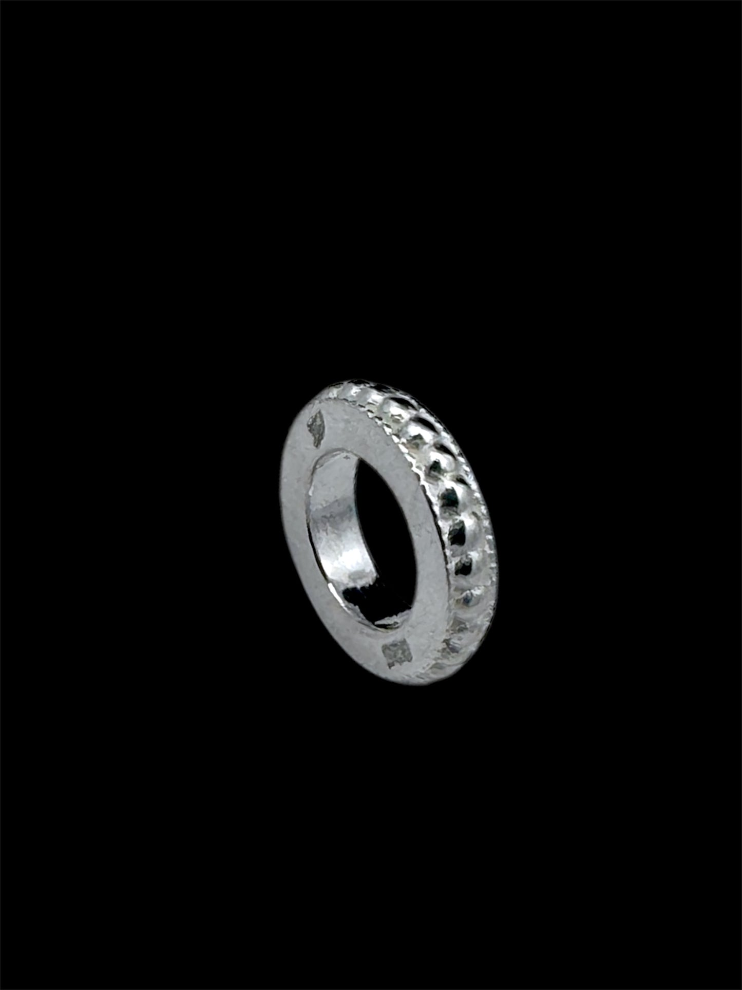 silver spacer bead for pickleball charms