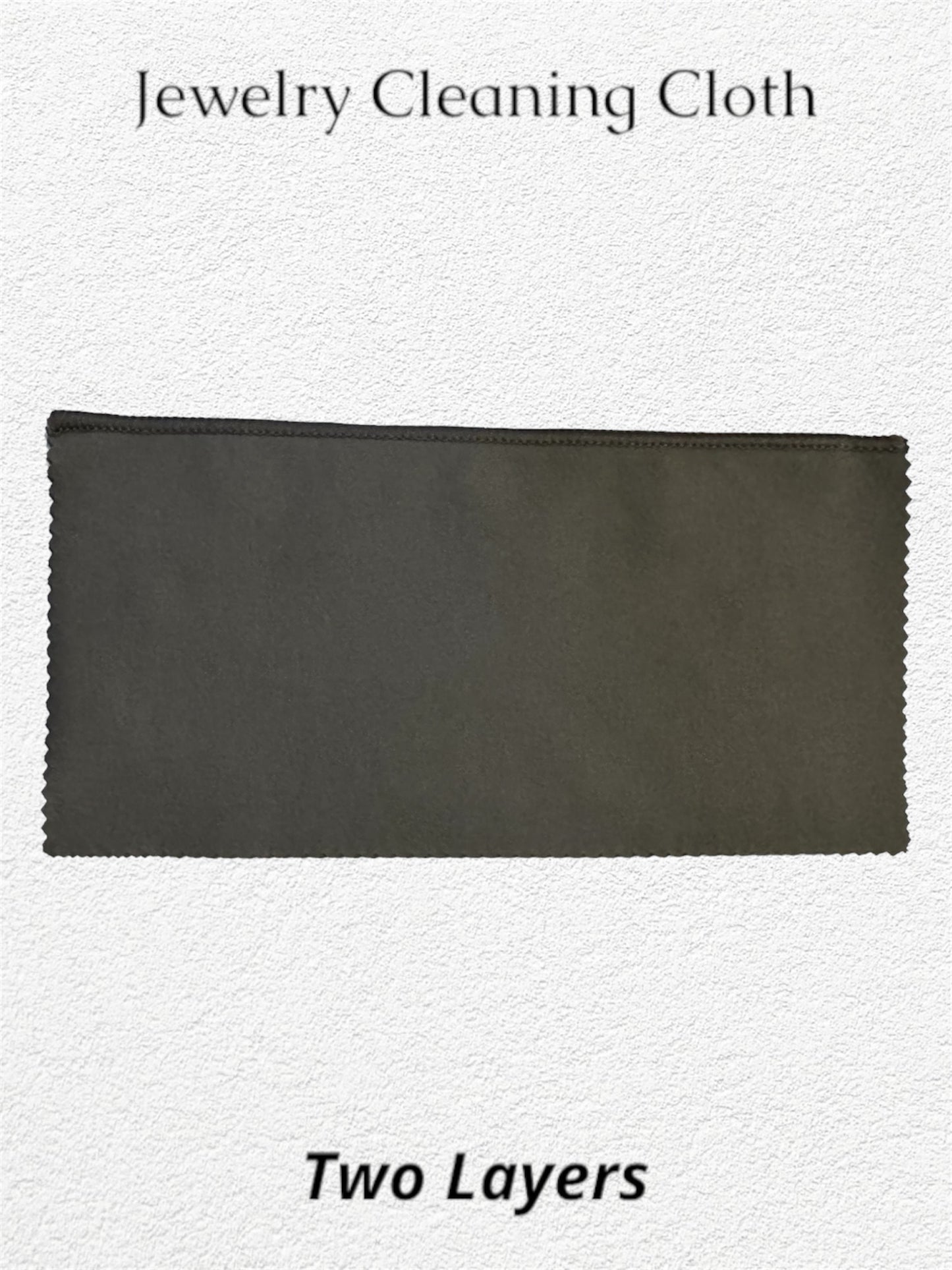 jewelry cleaning cloth with two layers for cleaning and polishing