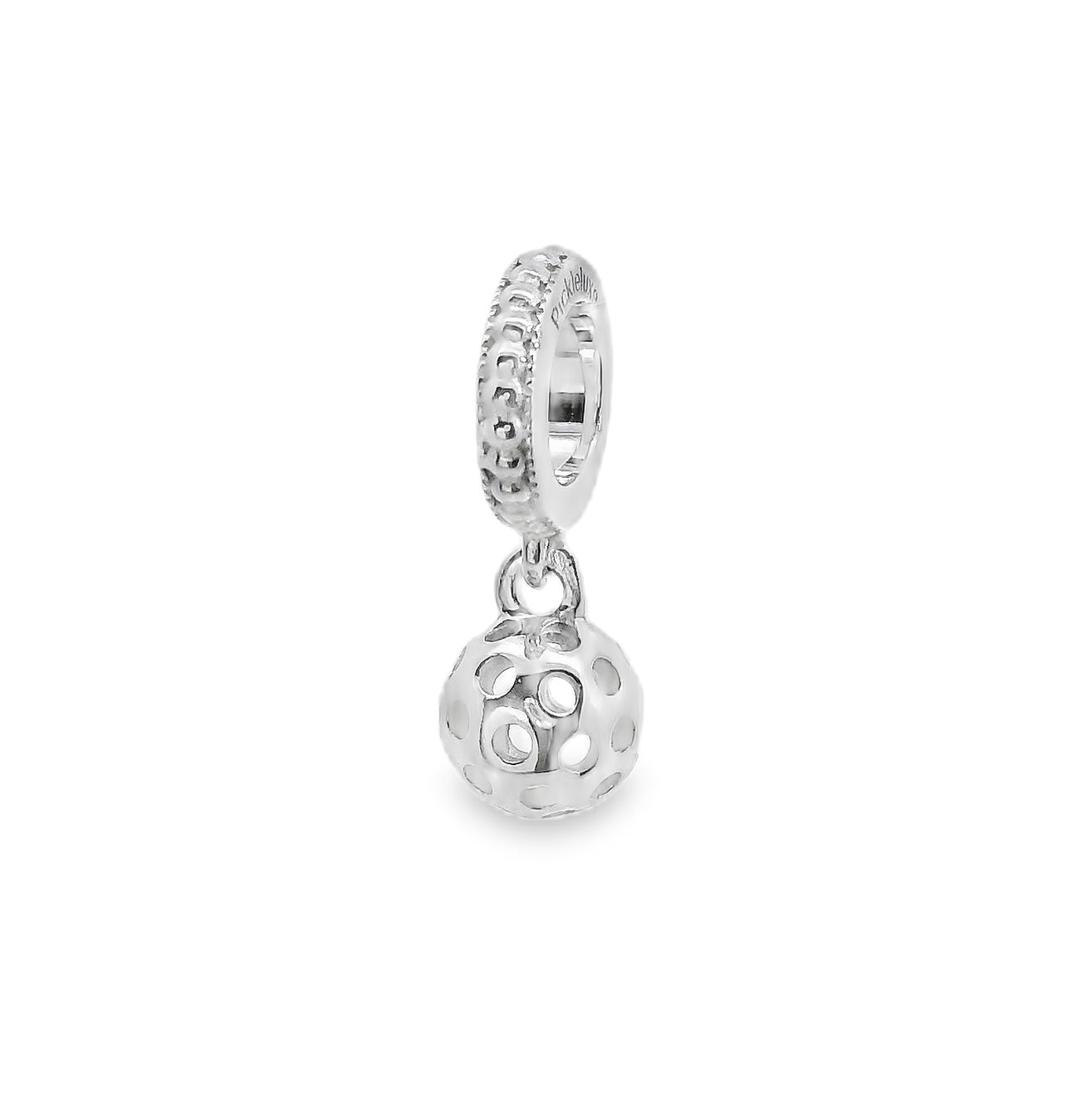 sterling silver pickleball charm