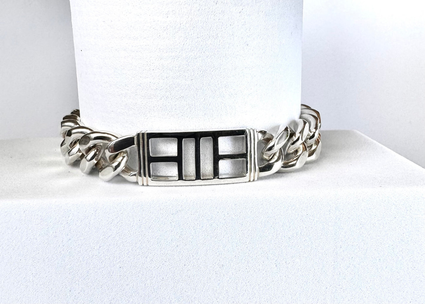 pickleball bracelet with court, unisex, sterling silver