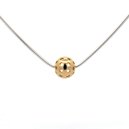 Pickleball Slide Necklace with Gold Ball